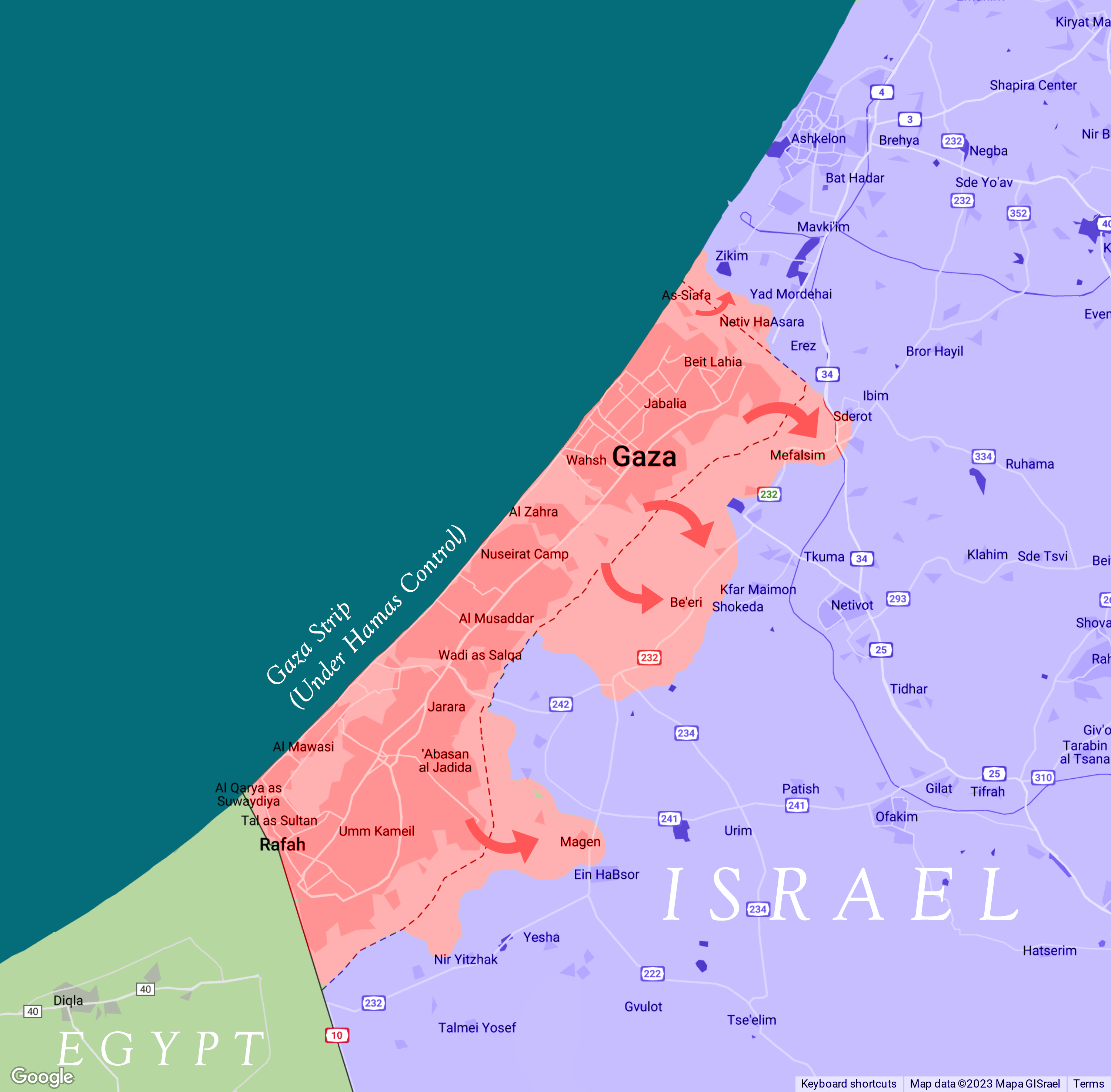 Israel started attacking the Gaza