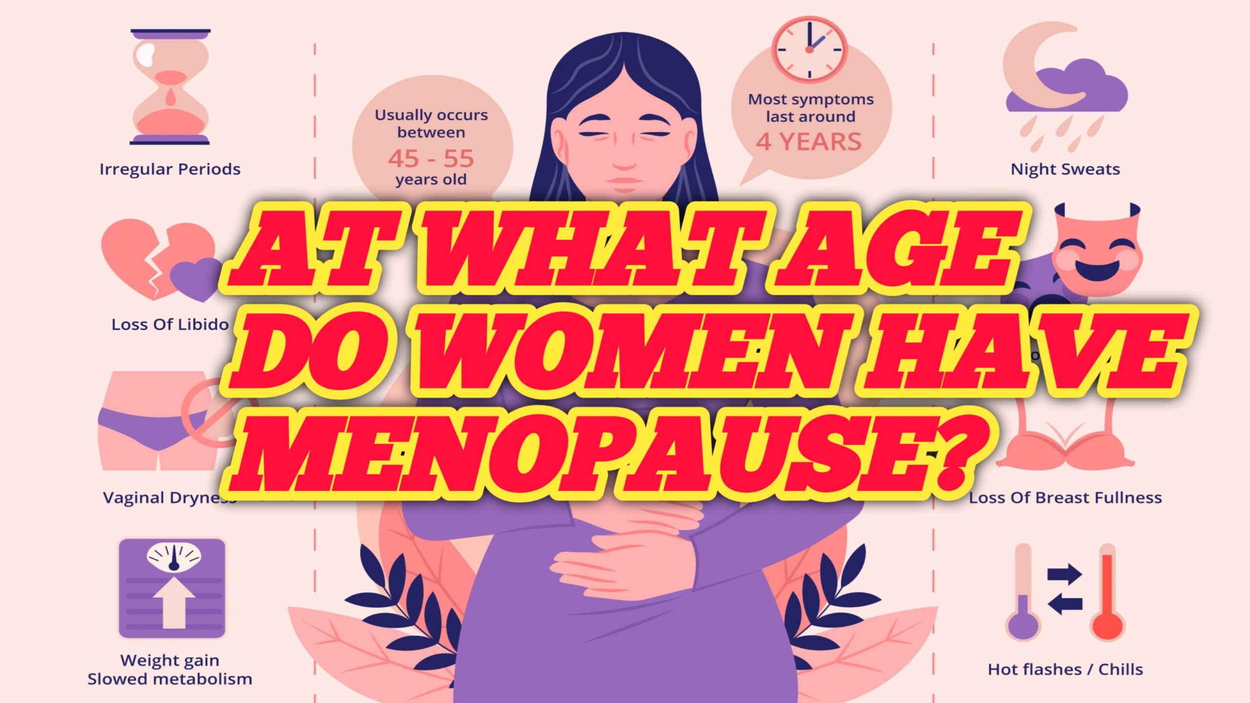 At what age do women have menopause?